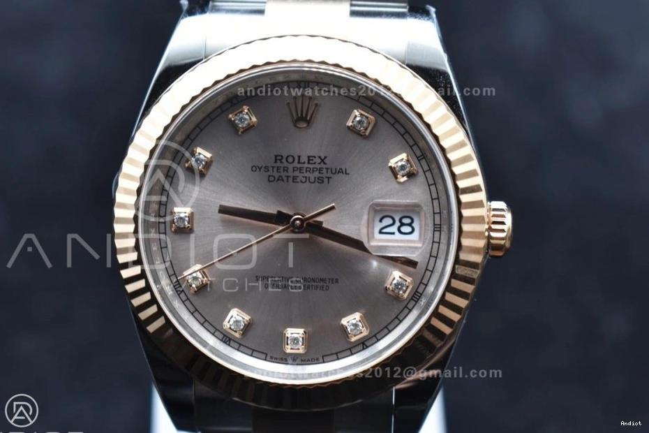 Jubilee Best 904L Dial RG 1:1 DateJust RG Edition Bracelet VR3235 41 Steel on 126331 Clean SS Diamonds 0509